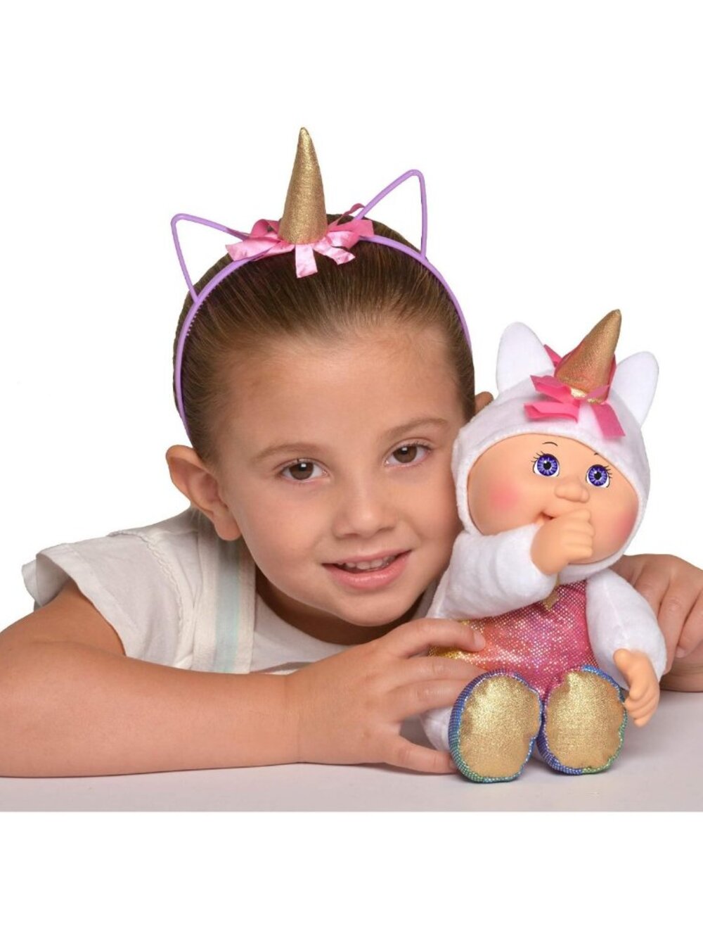 Sparkle Unicorn Cutie Doll & Matching Headband - 9" Adorable Plush Toy